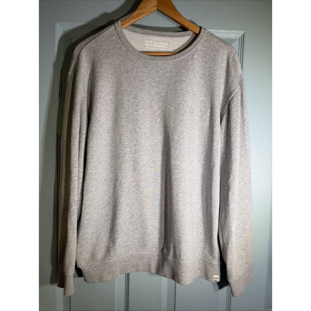 Fair Harbor Saltaire Crewneck Sweatshirt Men's Large. 80% Organic Cotton.